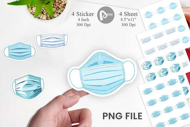 Medical Mask Sticker Sublimation artnoy 