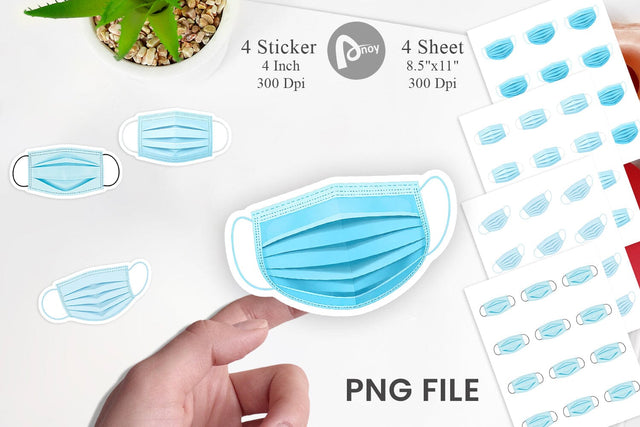 Medical Mask Sticker Sublimation artnoy 