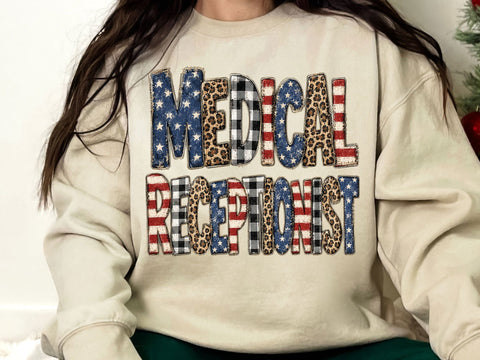 Medical Receptionist PNG Patriotic Art SVG artprintfile 