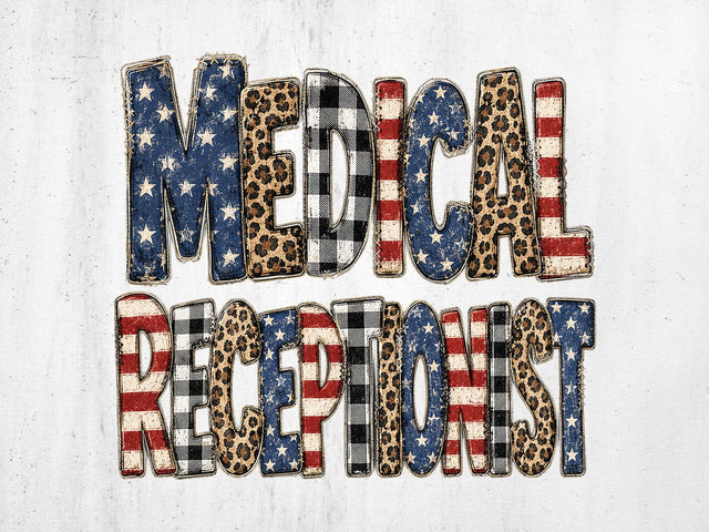 Medical Receptionist PNG Patriotic Art SVG artprintfile 