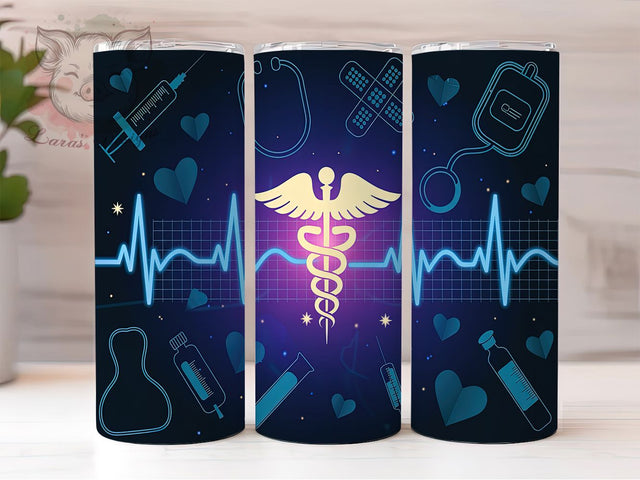 Medical RN Nurse Tumbler Gift, Medical Tumbler Wrap, Healthcare Worker Present, RN Sublimation Design, Nursing Student Gift, Custom Nurse Tumbler, Hospital Staff Appreciation Sublimation Lara' s Designs 