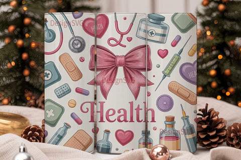 Medical Romance 20oz Tumbler Wrap Sublimation DesignSVG 