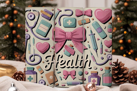 Medical Romance 20oz Tumbler Wrap Sublimation DesignSVG 