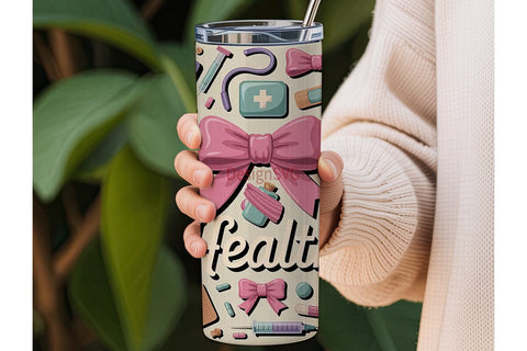 Medical Romance 20oz Tumbler Wrap Sublimation DesignSVG 