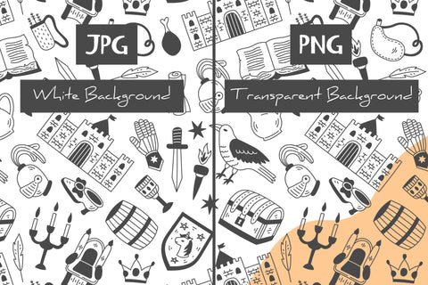 Medieval Historical Middle Ages Seamless Pattern Background Digital Pattern Rin Green 