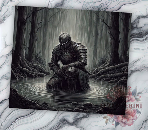 Medieval Knight Tumbler, Knight Design, Fantasy Drinkware, 20oz Tumbler, Sublimation Wrap, Historical Gifts, Armor Decor Sublimation Li Zamperini 