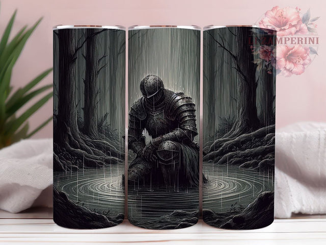 Medieval Knight Tumbler, Knight Design, Fantasy Drinkware, 20oz Tumbler, Sublimation Wrap, Historical Gifts, Armor Decor Sublimation Li Zamperini 