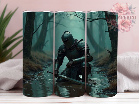 Medieval Knight Tumbler, Knight Design, Fantasy Drinkware, 20oz Tumbler, Sublimation Wrap, Historical Gifts, Armor Decor Sublimation Li Zamperini 