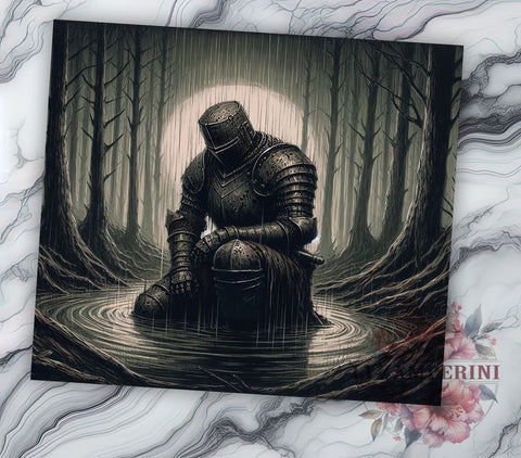 Medieval Knight Tumbler, Knight Design, Fantasy Drinkware, 20oz Tumbler, Sublimation Wrap, Historical Gifts, Armor Decor Sublimation Li Zamperini 