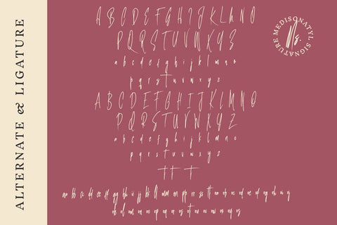 Medisonatyl Signature Typeface Font Fadeline Std. 
