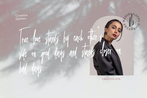 Medisonatyl Signature Typeface Font Fadeline Std. 