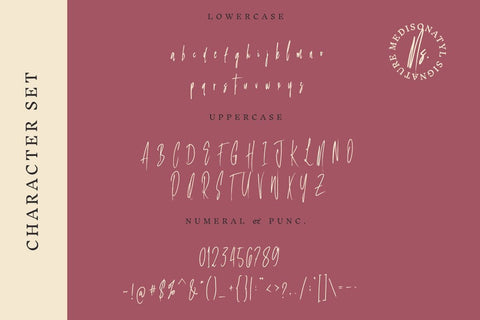 Medisonatyl Signature Typeface Font Fadeline Std. 