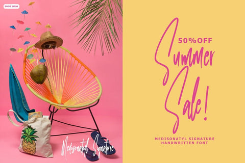 Medisonatyl Signature Typeface Font Fadeline Std. 