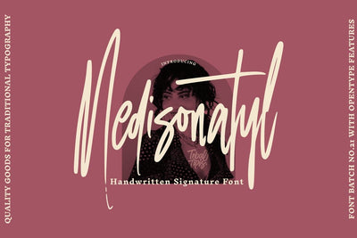Medisonatyl Signature Typeface Font Fadeline Std. 