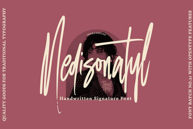 Medisonatyl Signature Typeface Font Fadeline Std. 