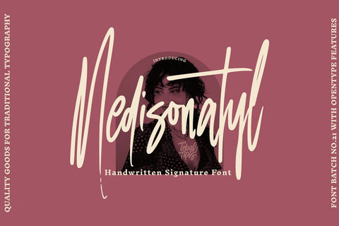 Medisonatyl Signature Typeface Font Fadeline Std. 