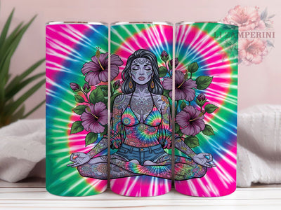 Meditating Yoga Woman Tattoo Tumbler Wrap, Sublimation Design, Meditating Woman Wrap, Yoga Girl Design, Tattoo Art Tumbler, 20Oz Tumbler, Digital Download Sublimation Li Zamperini 