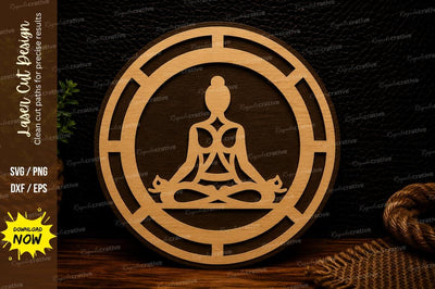 Meditation Circle Ornament Laser Cut Svg Design SVG Regulrcrative 