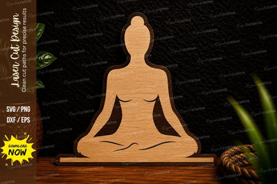 Meditation Yoga Pose Laser Cut Svg Design SVG Regulrcrative 
