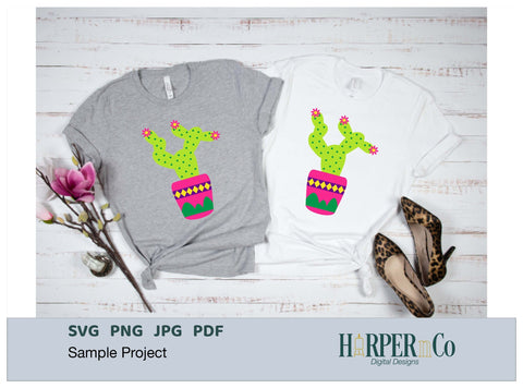 Medium Cactus SVG PNG Cut EPS File SVG HarperNCo 