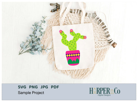 Medium Cactus SVG PNG Cut EPS File SVG HarperNCo 