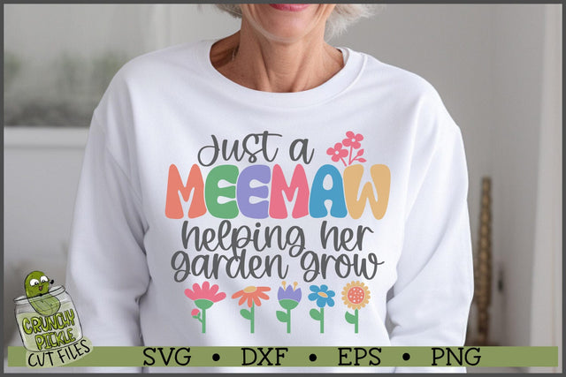 Meemaw Helping Her Garden Grow SVG File SVG Crunchy Pickle 