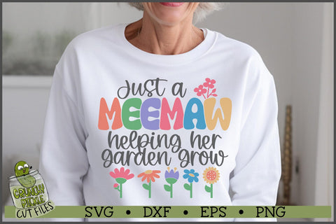 Meemaw Helping Her Garden Grow SVG File SVG Crunchy Pickle 