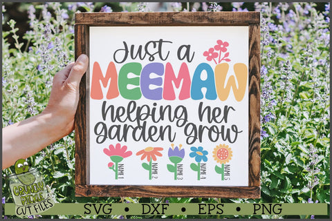 Meemaw Helping Her Garden Grow SVG File SVG Crunchy Pickle 