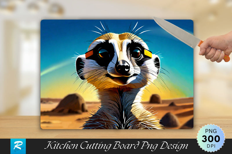 Meerkat Background Cutting Board Sublimation Regulrcrative 