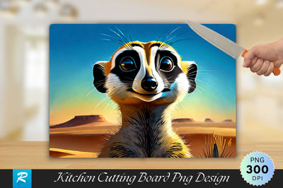 Meerkat Background Cutting Board Sublimation Regulrcrative 
