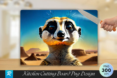 Meerkat Background Cutting Board Sublimation Regulrcrative 