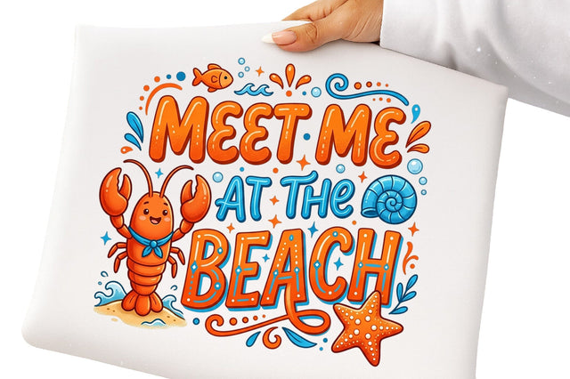 Meet Me At The Beach PNG Sublimation PaperPrintSVG 