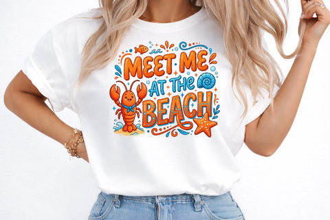 Meet Me At The Beach PNG Sublimation PaperPrintSVG 