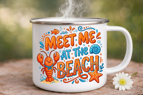 Meet Me At The Beach PNG Sublimation PaperPrintSVG 