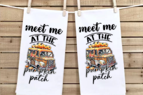 Meet Me At The Pumpkin Patch Kitchen Towel Sublimation Jagonath Roy 