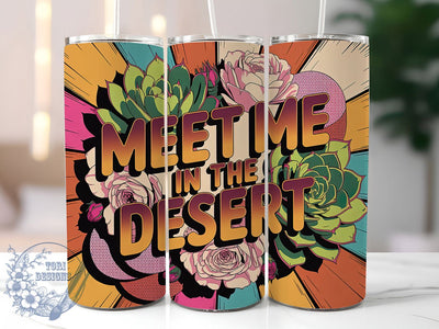 Meet Me Desert 20oz Tumbler, Meet Me in the Desert Quote, Country Mama Wrap, Floral Cowgirl Design, Western Style Sublimation, 20oz Tumbler Wrap, Sublimation Design PNG, Rustic Cowgirl Gift Sublimation ToriDesigns 