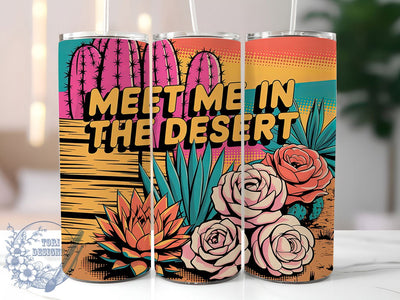Meet Me Desert 20oz Tumbler, Meet Me in the Desert Quote, Country Mama Wrap, Floral Cowgirl Design, Western Style Sublimation, 20oz Tumbler Wrap, Sublimation Design PNG, Rustic Cowgirl Gift Sublimation ToriDesigns 