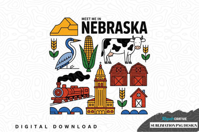 Meet me in nebraska sublimation png design Sublimation Regulrcrative 