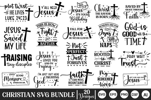 Mega Christian SVG Bundle, Christian SVG Bundle, Faith SVG bundle, SVGs,Quotes and Sayings,Food & Drink,On Sale, Print & Cut SVG DesignPlante 503 