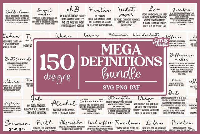 Mega Definitions Bundle SVG Carla C Designs 