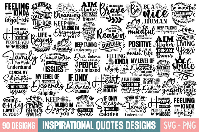 Mega Inspirational SVG Bundle, Motivational Quotes SVG,SVGs,Quotes and Sayings,Food & Drink,On Sale, Print & Cut SVG designmaster24 