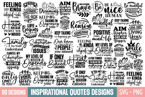 Mega Inspirational SVG Bundle, Motivational Quotes SVG,SVGs,Quotes and Sayings,Food & Drink,On Sale, Print & Cut SVG designmaster24 