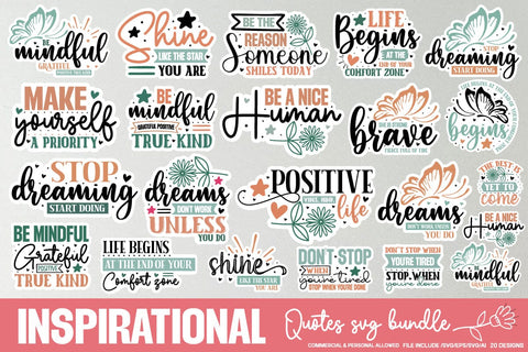 Mega Inspirational SVG Bundle, Motivational Quotes SVG,SVGs,Quotes and Sayings,Food & Drink,On Sale, Print & Cut SVG designmaster24 