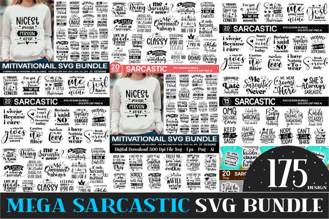 Mega Sarcastic Svg Bundle SVG designmaster24 