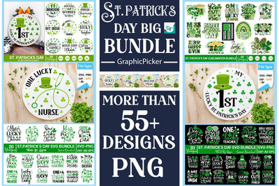 Mega St. Patrick's Day Bundle, St. Patrick's Day SVG Bundle, St. Patrick's Day Sublimation Mega Bundle, SVGs, Food & Drink, Print & Cut, Quotes and Sayings SVG DesignPlante 503 