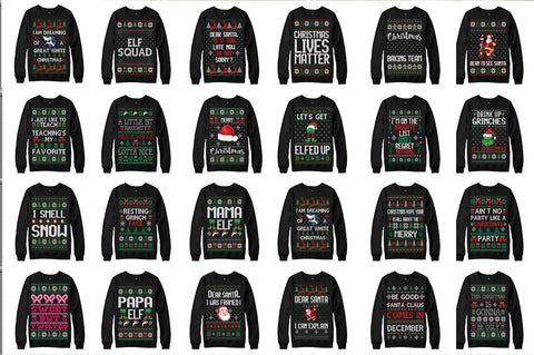 Mega Ugly Christmas Sweater Design Bundle SVG Svgcraft 