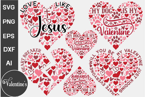 Mega Valentine's Day SVG Bundle, Mega Valentine Bundle, Valentine's Day SVG Big Bundle, SVGs, Food & Drink, Print & Cut, Quotes and Sayings SVG DesignPlante 503 