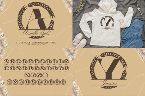 Mega Value Monogram + Holiday Font Bundle Font Dm Letter Studio 