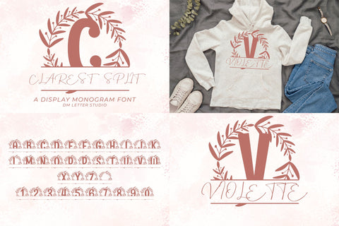 Mega Value Monogram + Holiday Font Bundle Font Dm Letter Studio 