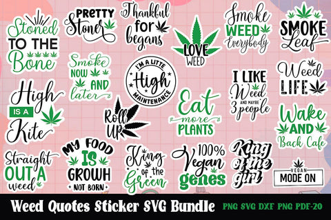 Mega Weed Svg Sticker, Cannabis Svg, Marijuanna Svg For Cricut, Pot Leaf, Weed Quote, Sublimation Files, Smokings Svg Bundle, Instant Download SVG FiveStarCrafting 